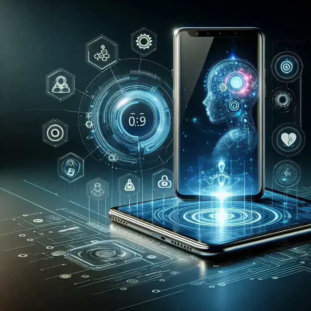 "Imagen que ilustra la innovadora tecnología de inteligencia artificial en los smartphones de Samsung, mostrando la evolución de características inteligentes que mejoran la experiencia del usuario."