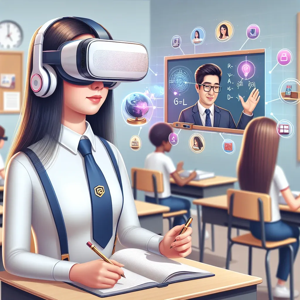 "Estudiantes usando aplicaciones de realidad aumentada en una sesión de aprendizaje remoto, ilustrando cómo la tecnología mejora la educación a distancia."